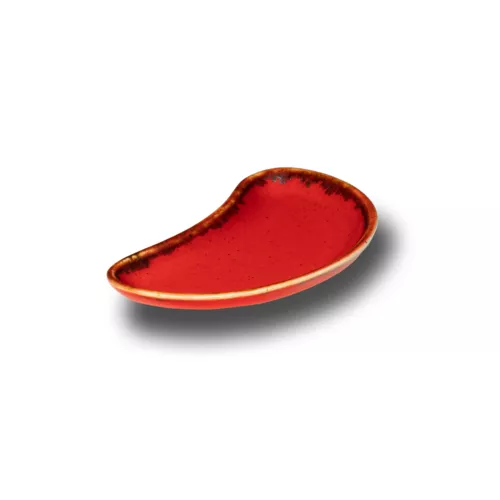 Тарелочка для комплимента Porland 110х70 мм красная