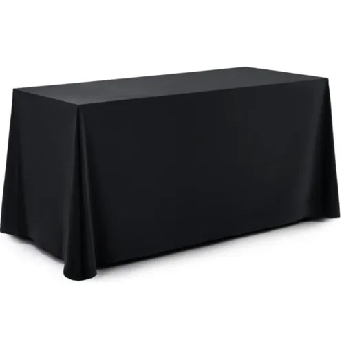 Скатерть прямоугольная 320х225 см чёрная со столом прямоугольным Стелс 180*80см