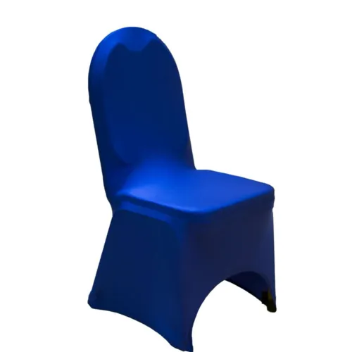 Синий (стрейч) чехол с банкетным стулом