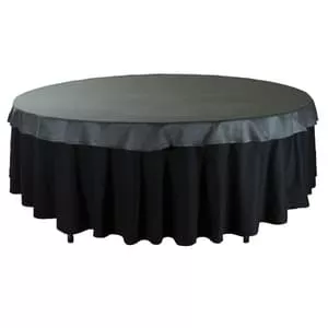 Наперон для круглого стола чёрный "Сатен" 2.2 м