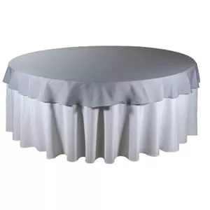 Наперон для круглого стола серый 2.2 м