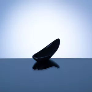 Ложка для комплимента Капля малая чёрная пластик 110х45 мм