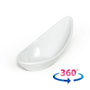 Ложка для комплимента Капля малая белая пластик 110х45 мм 