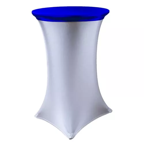 Стрейч наперон "ШАПОЧКА" для коктейльного стола синяя