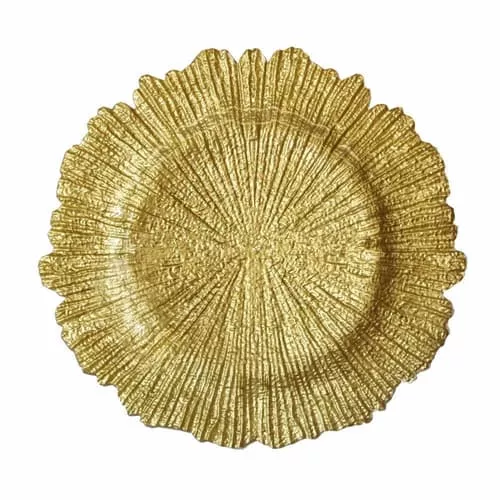 Тарелка подстановочная 32 см Коралл золото