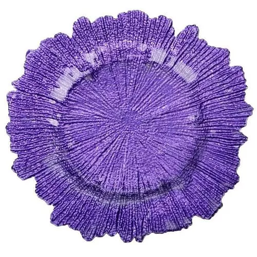 Тарелка подстановочная 32 см Коралл фиолетовая