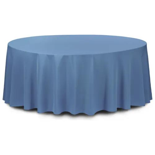 Стол круглый 1,8м с голубой скатертью 3,3м