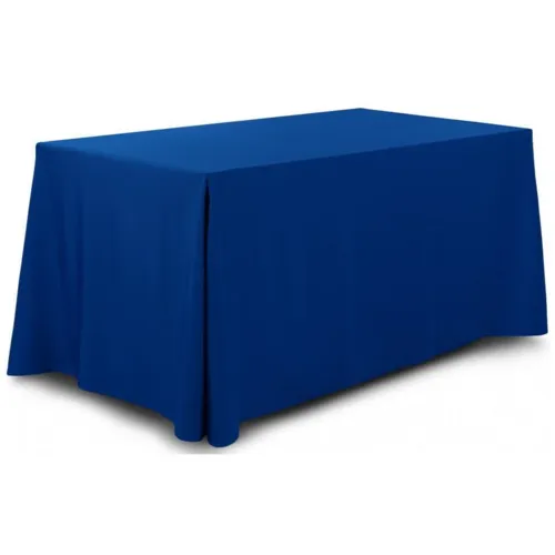 Скатерть прямоугольная 320х225 см синяя со столом прямоугольным Стелс 180*80см